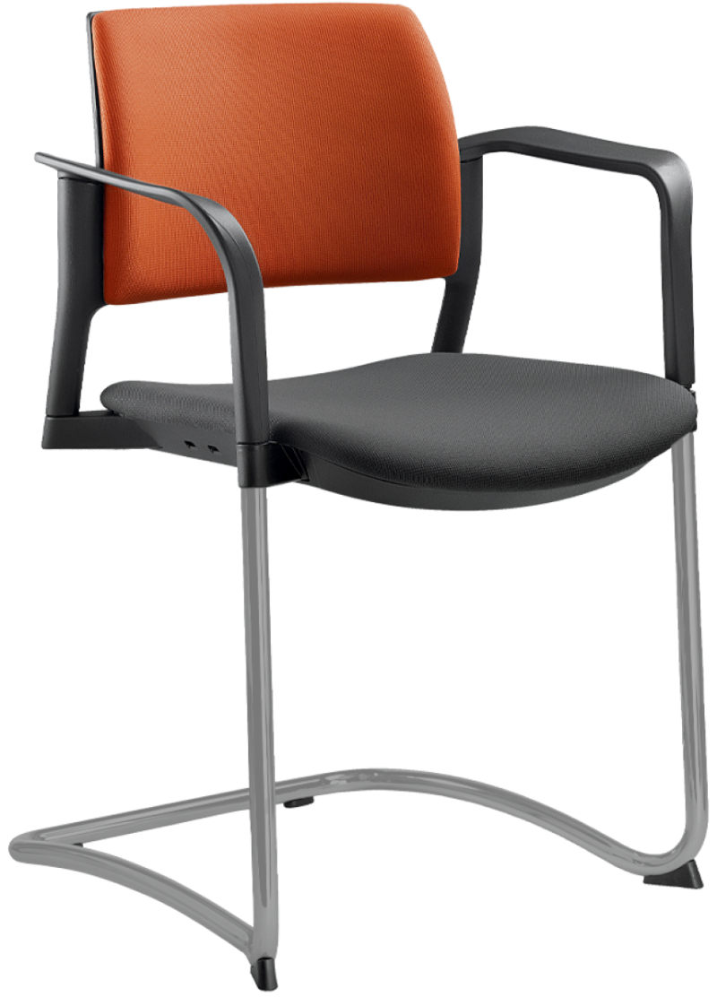 konferenčná stolička DREAM+ 104BL-Z-N2,BR, kostra šedá