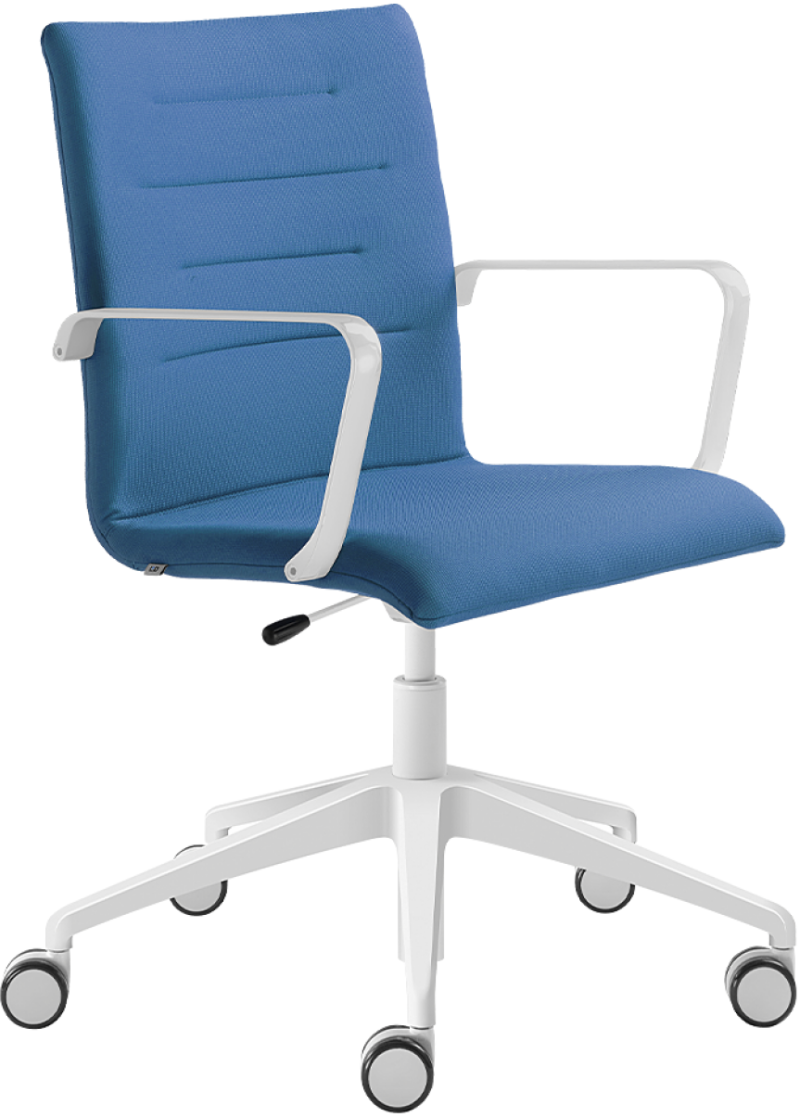 Kancelárská stolička OSLO 227-RA,F80-N0, kríž a područky bílé