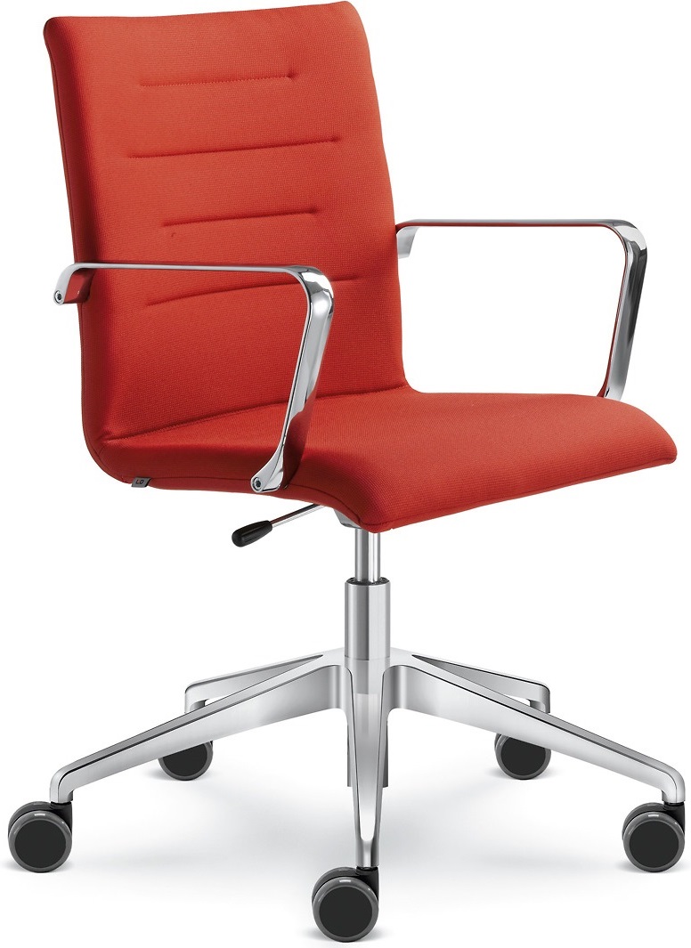 Kancelárská stolička OSLO 227-RA,F80-N6, kríž leštěný hliník
