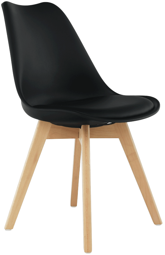 Jedálenská stolička BALI 2 NEW, čierna/buk