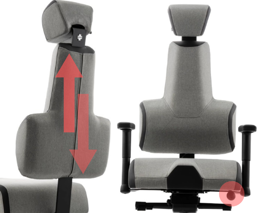 Zdravotná stolička Therapia Energy+ Black Color Collection