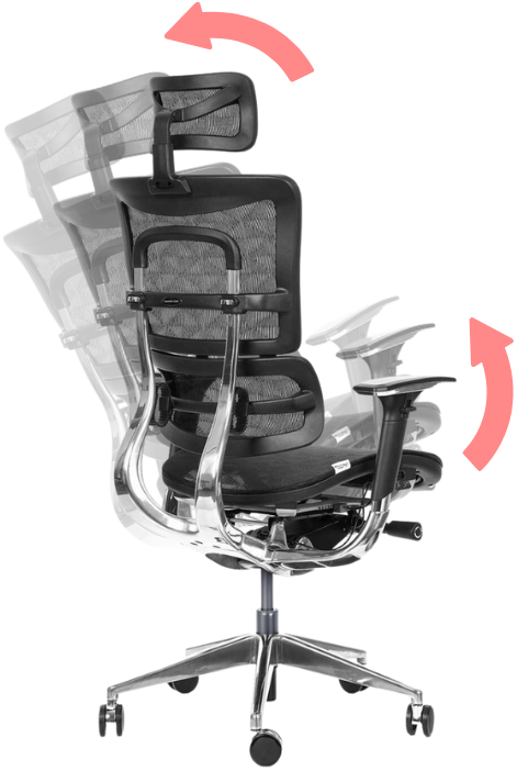 Kancelárska stolička ORION JNS-801, čierna, ergonomická, 8–12 hodín denne