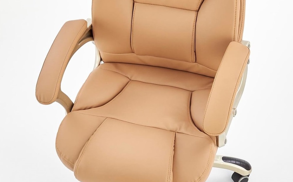 Kancelářské křeslo Desmond béžové z eko kůže