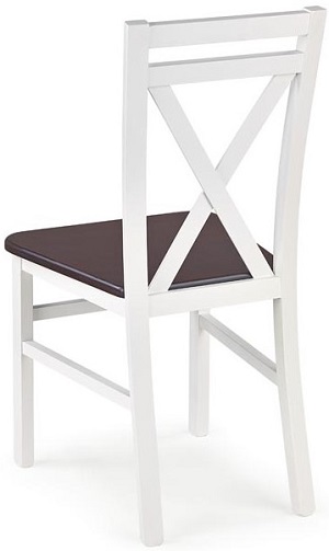 stolička DARIUSZ 2 biela / tm. orech halmar