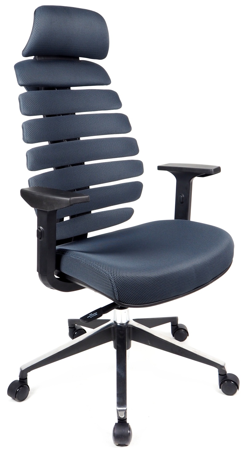 kancelárska stolička FISH BONES PDH čierny plast, šedá  TW12, č. AOJ300S