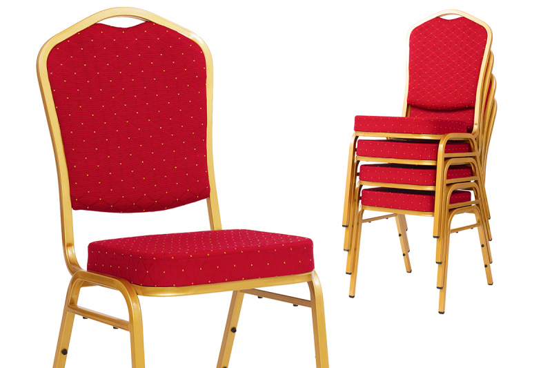 banketová stolička Standard Line ST220 červeno - zlatá