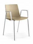 Konferenčná stolička SKY FRESH 050-N4/BR-N0, područky bílé