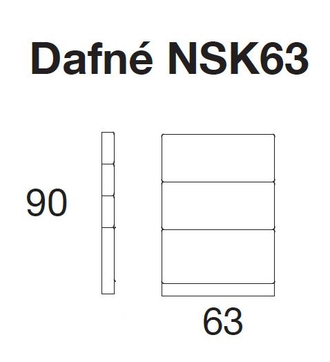 NSK63 přídavné čelo, 3 pruhy - látka Vision
