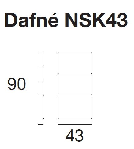 NSK43 přídavné čelo, 3 pruhy - látka Vision