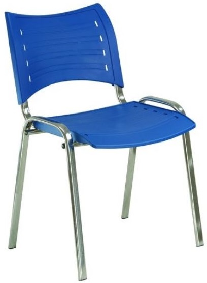 konferenčná stolička ISO 13 plast, kostra chrom gallery main image