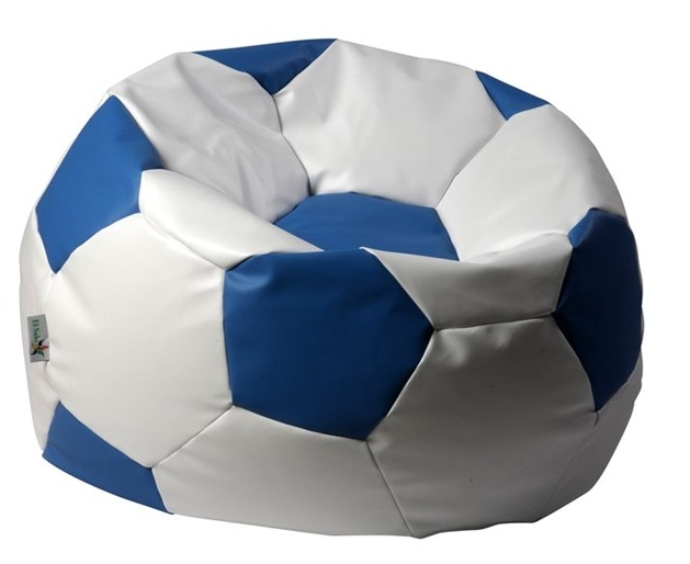 sedací vak Euroball veľký, SK2-SK8 bielo-modrý gallery main image