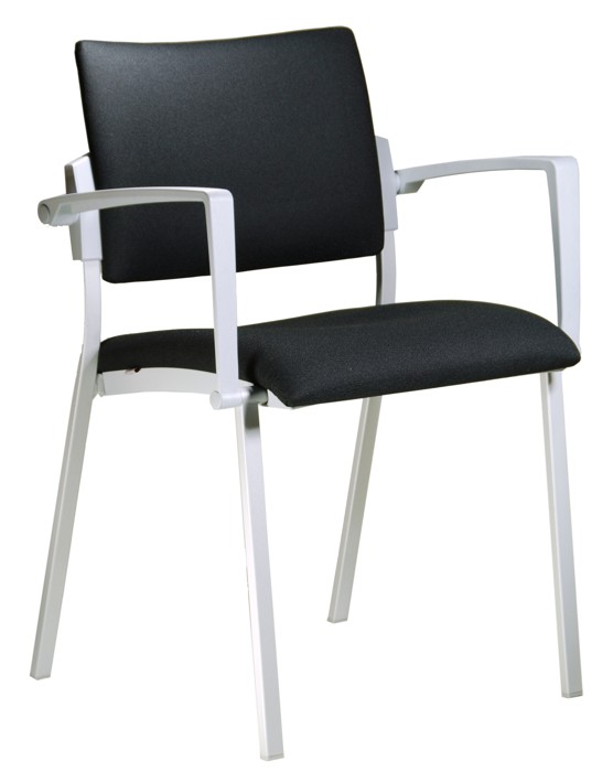 konferenčná stolička SQUARE, sivý plast  gallery main image
