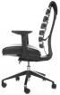 kancelárska stolička FISH BONES čierny plast, čierna koženka PU580165