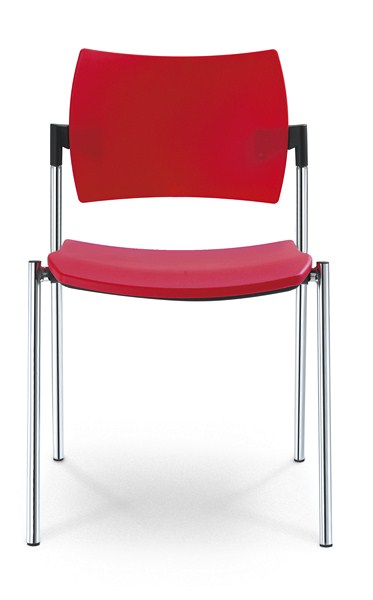 konferenčná stolička DREAM 110/B-N2 plast, kostra šedá, područky gallery main image