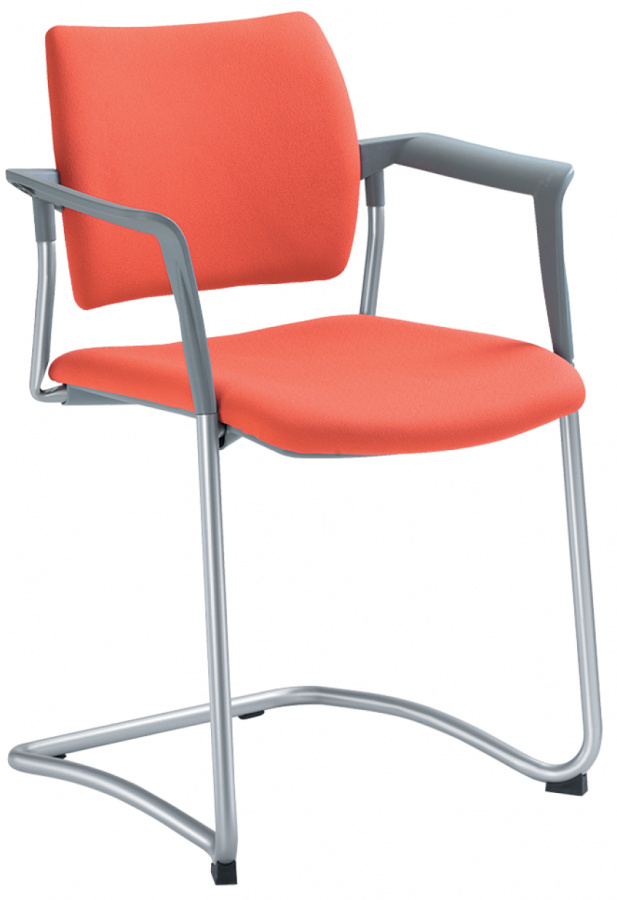 konferenčná stolička DREAM 131-Z-N2,BR, kostra šedá gallery main image