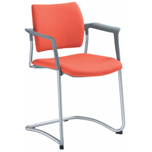 konferenčná stolička DREAM 131-Z-N2,BR, kostra šedá