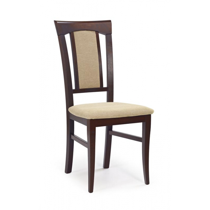 Jedálenská stolička KONRAD, tm. orech/ torent beige