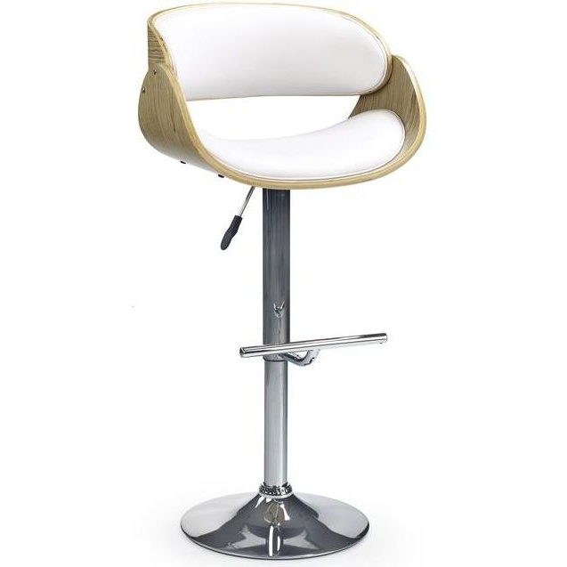 barová stolička H43 dub/ biela