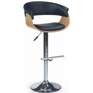 barová stolička H45 svetlý dub/čierná