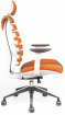 kancelárska stolička FISH BONES PDH šedý plast, oranžová SH05