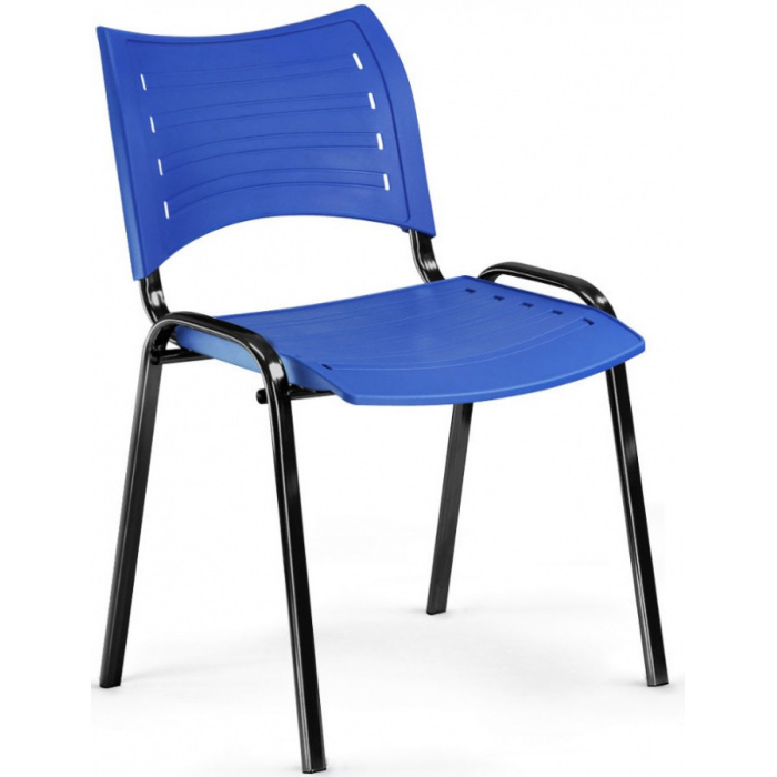 konferenčná stolička ISO 13 plast, kostra čierna