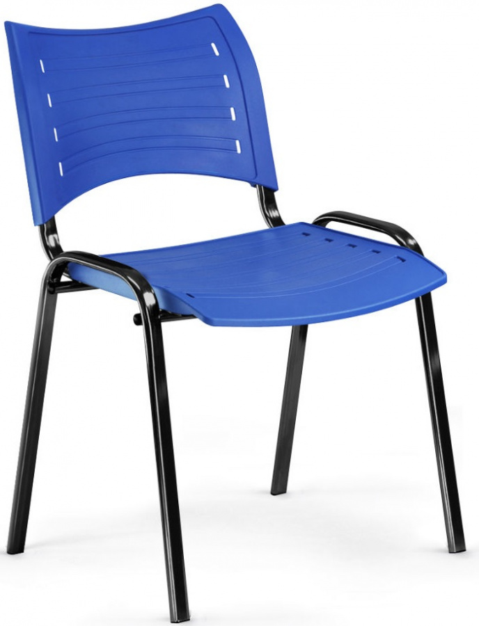 konferenčná stolička ISO 13 plast, kostra čierna gallery main image