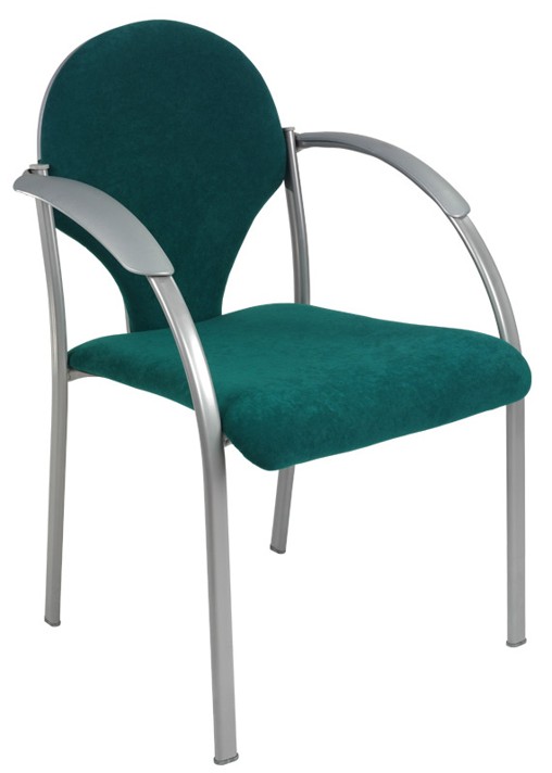 stolička NEON šedý plast, šedé područky gallery main image
