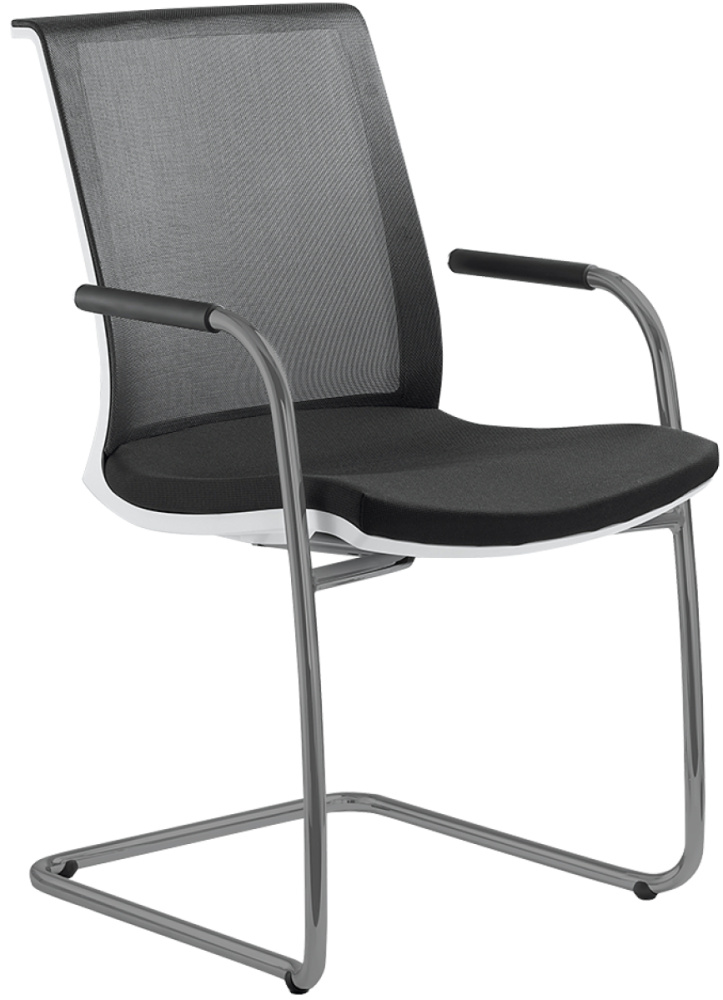 Konferenčná stolička LYRA NET 213-Z-N2, kostra šedá gallery main image