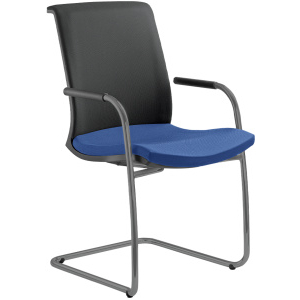 Konferenčná stolička LYRA NET 204-Z-N2, kostra šedá