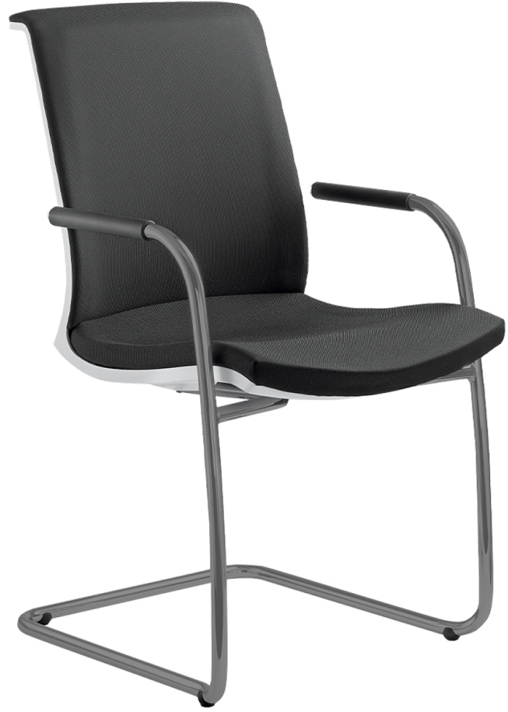 Konferenčná stolička LYRA NET 214-Z-N2, kostra šedá gallery main image