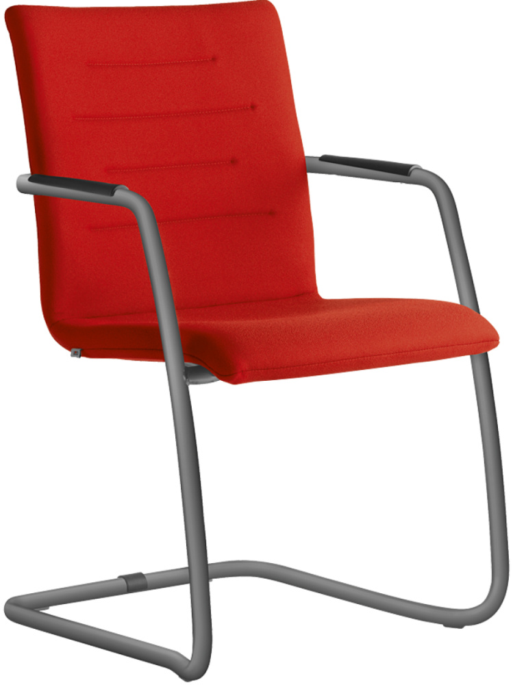 konferenčná stolička OSLO 225-Z-N2, kostra šedá gallery main image