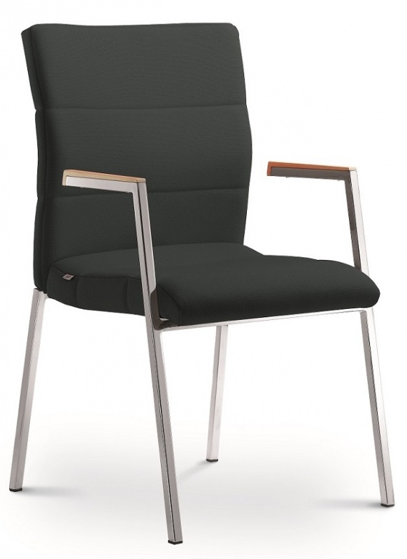 Konferenčná stolička LASER 681-K-N2, kostra efekt hliník gallery main image