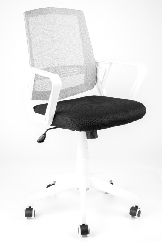 stolička SUN, bílé područky, bílý operadlo, čierny sedák gallery main image