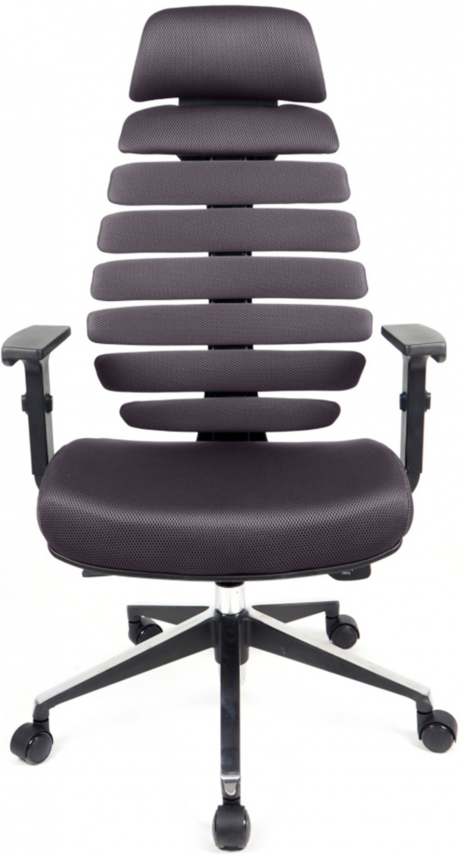 kancelárska stolička FISH BONES PDH čierny plast, šedá  TW12