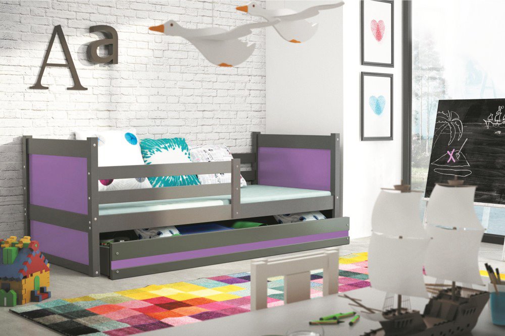 detská postel Rico 1 190x80 Grafit - více barev gallery main image