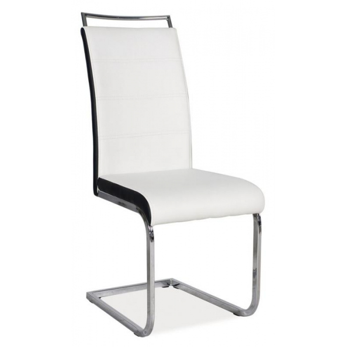 Jedálenská stolička H441 Ekokoža černá / biela