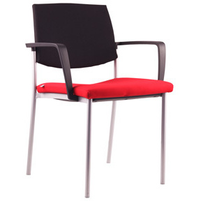 Konferenčná stolička SEANCE ART 193-N4 BR-N1, kostra chrom