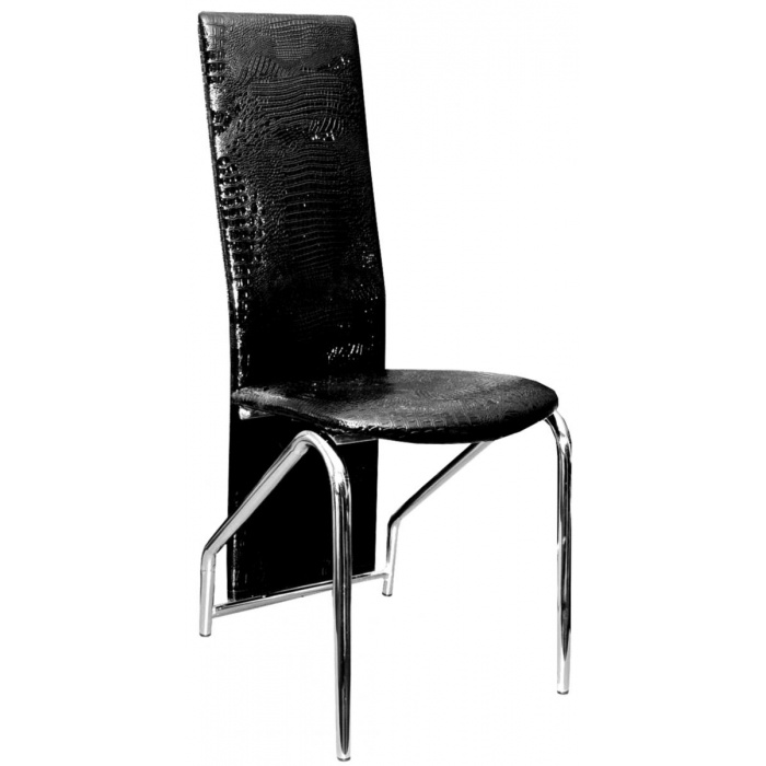 Jedálenská stolička F-131 čierna lesk