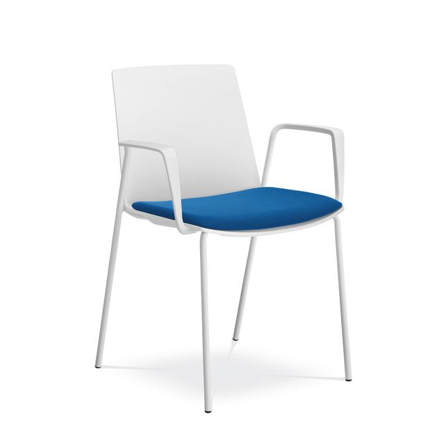 Konferenčná stolička SKY FRESH 052-N4/BR-N0, područky bílé