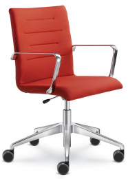 Kancelárská stolička OSLO 227-RA,F80-N6, kríž leštěný hliník