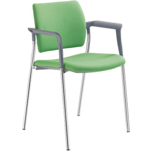 konferenčná stolička DREAM 111-N4,BR, kostra chrom, područky