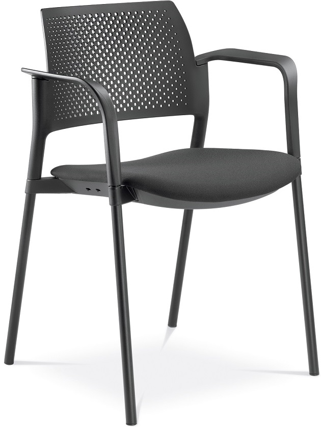 konferenčná stolička DREAM+ 100BL-N1,BR, kostra čierna gallery main image