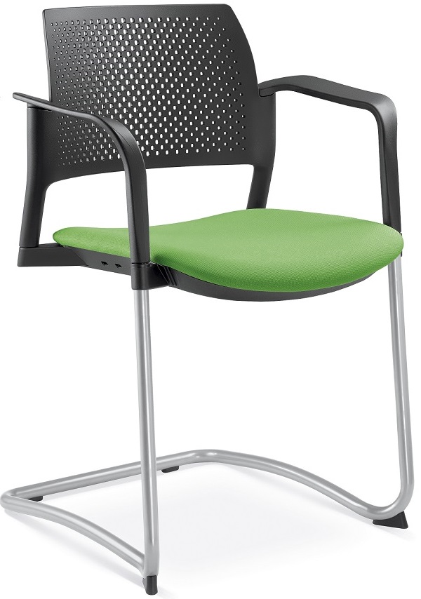 konferenčná stolička DREAM+ 101BL-Z-N2,BR, kostra šedá gallery main image