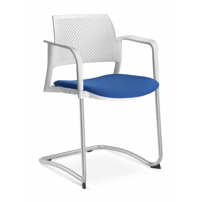 konferenční stolička DREAM+ 101WH-Z-N2,BR, kostra šedá