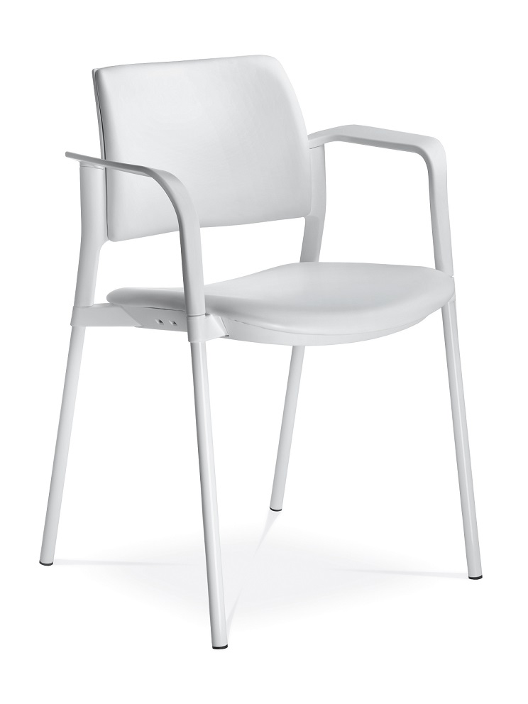 konferenčná stolička DREAM+ 103WH-N2,BR, kostra šedá gallery main image