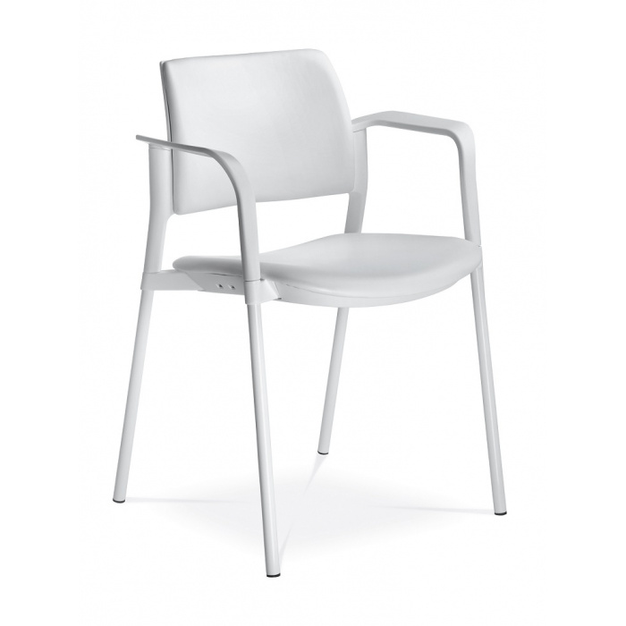konferenčná stolička DREAM+ 103WH-N4,BR, kostra chrom