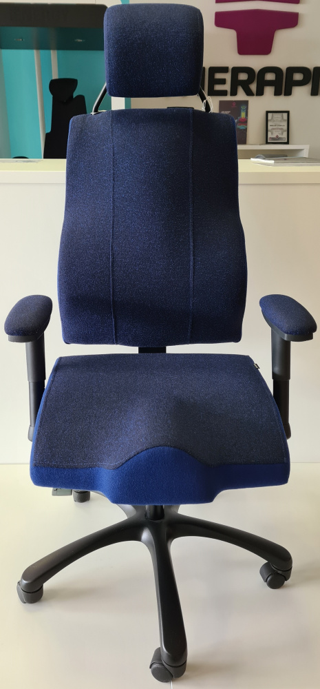 terapeutická stolička THERAPIA XMEN 7790, čierna/modrá - posledný vzorový kus gallery main image
