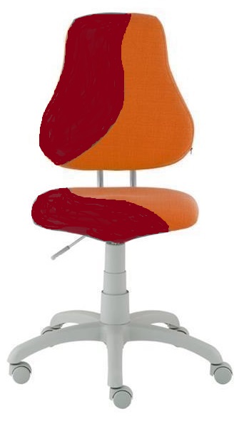 detská stolička FUXO S-line oranžovo-vínová