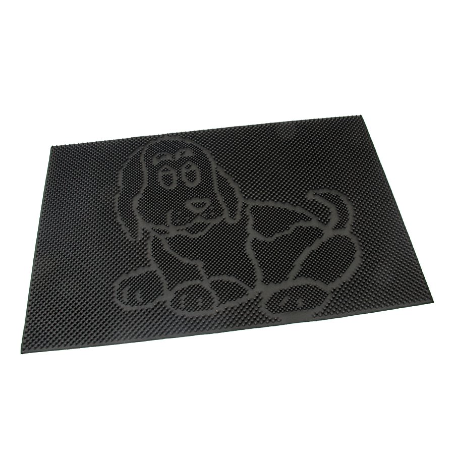 Gumová čistiaca kefová vonkajšia vstupná rohož Dog 60 x 40 cm gallery main image