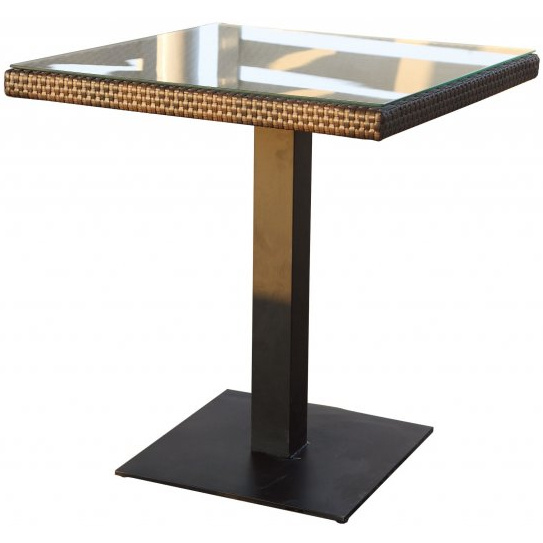 Dizajnový stôl BARCELONA - tm. hnedý
